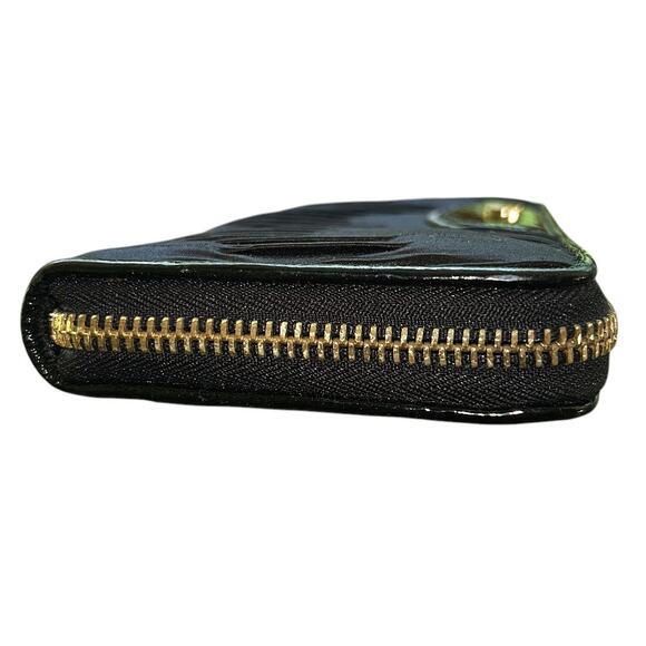 Coach Ashley Gathered Satin Black Zip Around Wallet - Picture 2 of 7